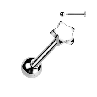PJ01040 Piercing do jazyku - hvězda