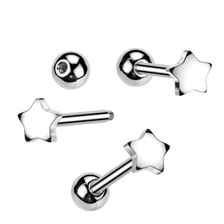 PJ01040 Piercing do jazyku - hvězda