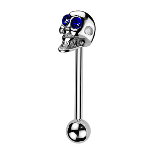 PJ01054-K Piercing do jazyku - lebka