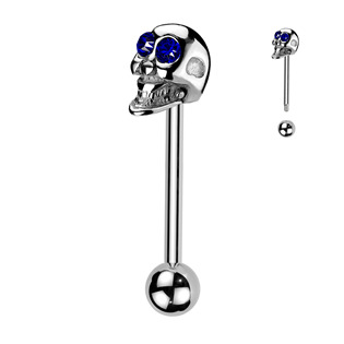 PJ01054-K Piercing do jazyku - lebka