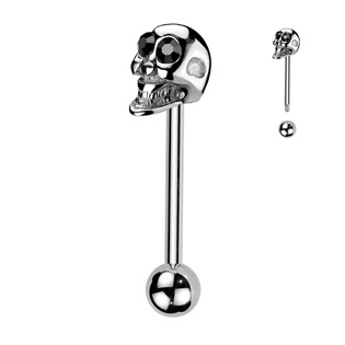 PJ01054-K Piercing do jazyku - lebka
