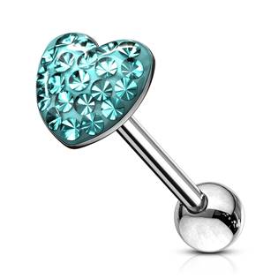 PJ01059-P Piercing do jazyku - srdce