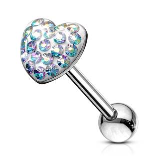 PJ01059-P Piercing do jazyku - srdce