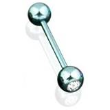PJ01068-AB Piercing do jazyka se zirkonem