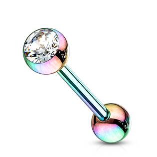 PJ01068-AB Piercing do jazyka se zirkonem