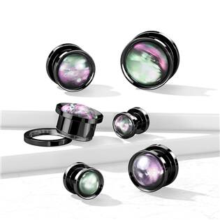 PL01272-08 Plug do ucha vykládaný perletí