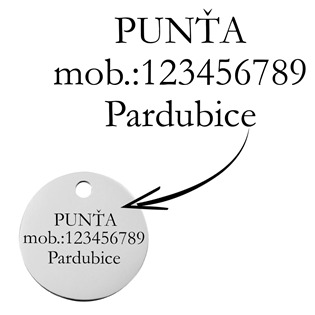 PZ032 Ocelová psí známka 20mm