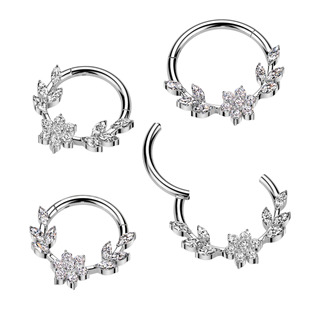SG116-1208 Ocelový piercing - segment kruh