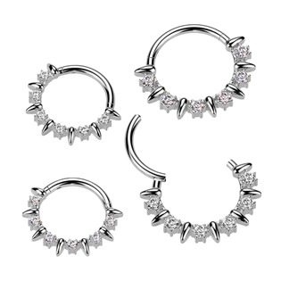 SG117-1210 Ocelový piercing - segment kruh