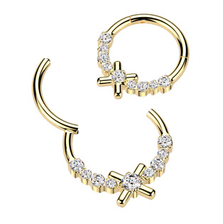 SG118GD-1210 Ocelový piercing - segment kruh