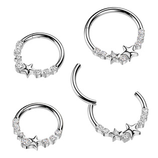 SG119-1210 Ocelový piercing - segment kruh