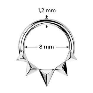 SG121-ST Ocelový kruh - helix / cartilage / septum piercing