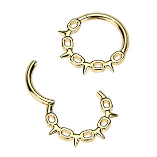 SG122-GD Zlacený ocelový kruh - helix / cartilage / septum piercing