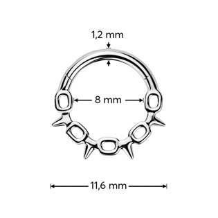 SG122-ST Ocelový kruh - helix / cartilage / septum piercing