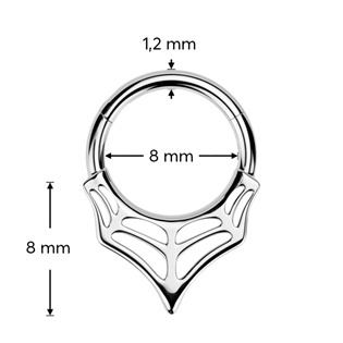 SG123-ST Ocelový kruh - helix / cartilage / septum piercing