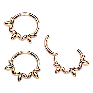 SG124-RD Zlacený ocelový kruh - helix / cartilage / septum piercing
