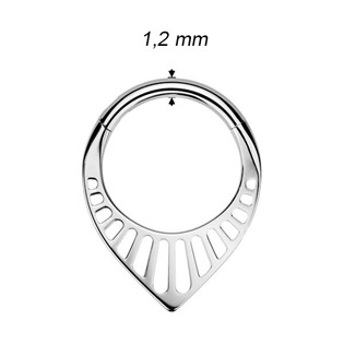 SG129-1208 Ocelový piercing - segment kruh špička
