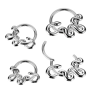 SG130-1208 Ocelový piercing - segment kruh had