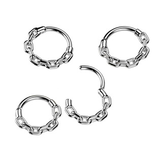 SG133-1210 Ocelový piercing - segment kruh řetěz