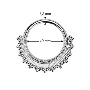 SG136-1208 Ocelový piercing - segment kruh