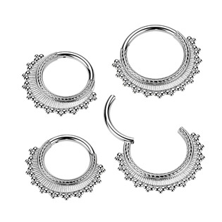 SG136-1208 Ocelový piercing - segment kruh