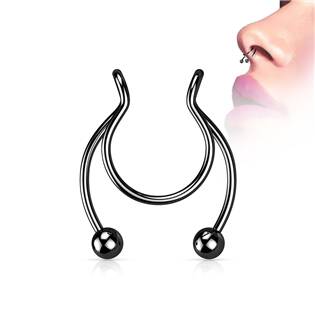 ST0017-GD Falešný piercing do nosu - septum