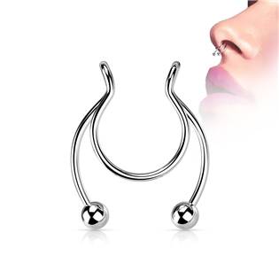 ST0017-GD Falešný piercing do nosu - septum