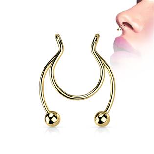 ST0017-K Falešný piercing do nosu - septum