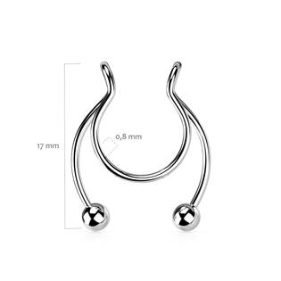 ST0017-W Falešný piercing do nosu - septum