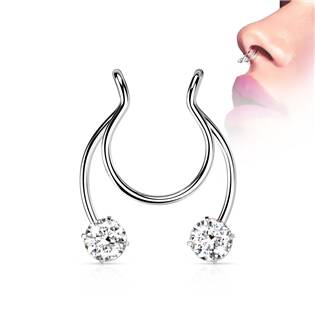 ST0018-ST Falešný piercing do nosu - septum