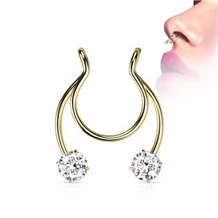 ST0018-ST Falešný piercing do nosu - septum