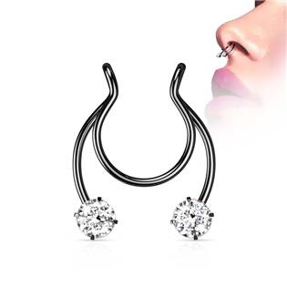 ST0018-ST Falešný piercing do nosu - septum