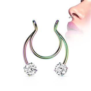 ST0018-ST Falešný piercing do nosu - septum