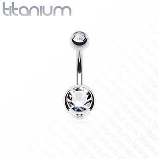 TIT1001-AB Piercing do pupíku - banánek TITAN