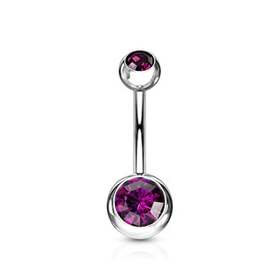 TIT1001-G Piercing do pupíku - banánek TITAN