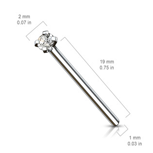 TIT1039-030 Variabilní piercing do nosu - titan, čirý kamínek