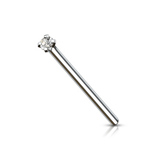 TIT1039-030 Variabilní piercing do nosu - titan, čirý kamínek