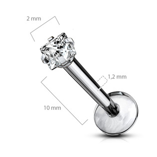 TIT1046-1208 Piercing do brady - labreta titan čtverec