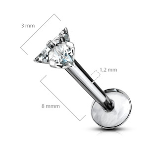 TIT1047-1206 Piercing do brady - labreta TITAN trojúhelník, 1,2 x 6 mm