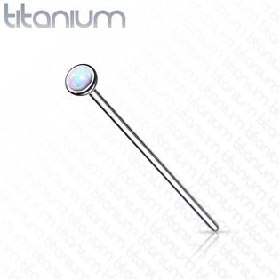 TIT1060-OP05 Variabilní piercing do nosu TITAN, opál 2 mm