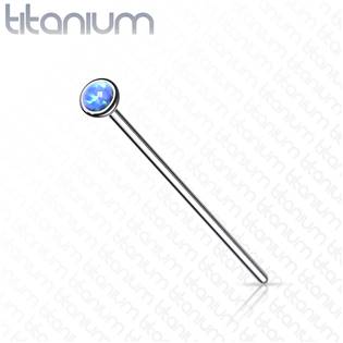TIT1060-OP05 Variabilní piercing do nosu TITAN, opál 2 mm
