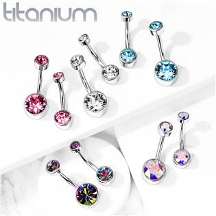 TIT1061-VM Piercing do pupíku - TITAN
