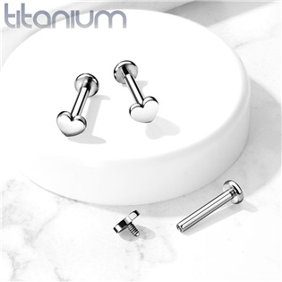 TIT1098-1208 Piercing do brady - labreta TITAN srdíčko