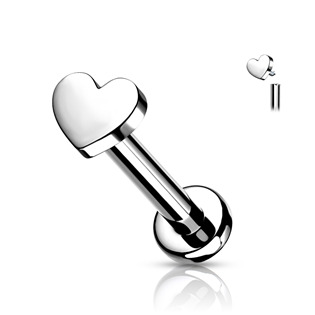 TIT1098-1208 Piercing do brady - labreta TITAN srdíčko