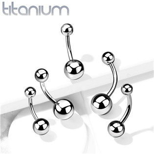 TIT1124-1608 Piercing do pupíku - banánek malý TITAN