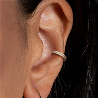 TIT1129ST-1208 Kruh se zirkony - helix / cartilage / tragus piercing TITAN