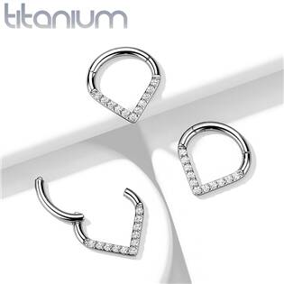 TIT1133-1208 Piercing se zirkony - septum / helix / cartilage TITAN, 1,2 x 8 mm