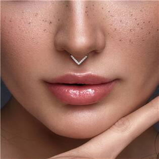 TIT1133-1208 Piercing se zirkony - septum / helix / cartilage TITAN, 1,2 x 8 mm