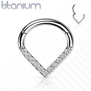 TIT1133-1208 Piercing se zirkony - septum / helix / cartilage TITAN, 1,2 x 8 mm