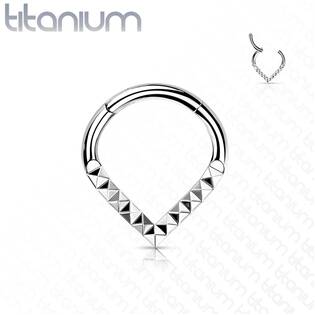 TIT1143-1208 Segment kruh - helix / cartilage / tragus piercing TITAN, 1,2 x 8 mm